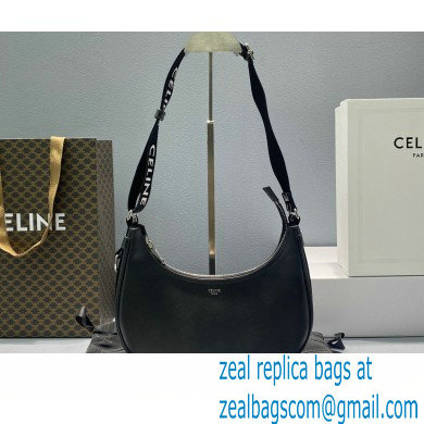 Celine Medium Ava Bag with Celine strap in Smooth Calfskin 60054 Black