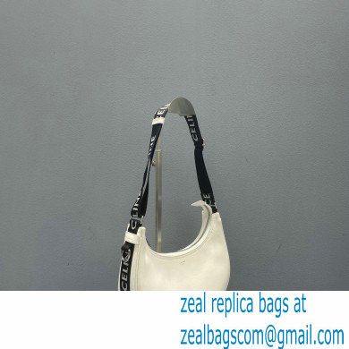 Celine Medium Ava Bag with Celine strap in Smooth Calfskin 60054 White