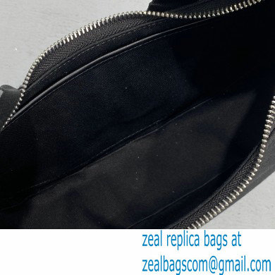 Celine Medium Ava Bag with Celine strap in Triomphe Jacquard and Calfskin 60054 Black