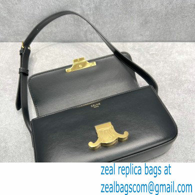 Celine Shoulder Bag Triomphe in shiny calfskin 60373 Black