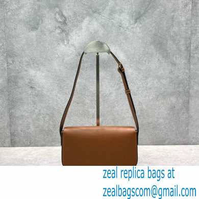 Celine Shoulder Bag Triomphe in shiny calfskin 60373 Brown - Click Image to Close