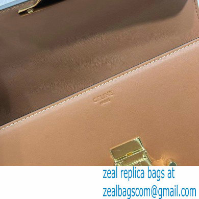 Celine Shoulder Bag Triomphe in shiny calfskin 60373 Brown - Click Image to Close