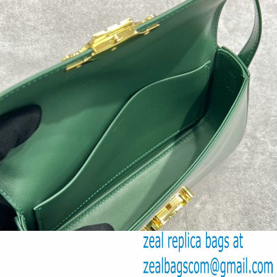 Celine Shoulder Bag Triomphe in shiny calfskin 60373 Green - Click Image to Close