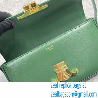 Celine Shoulder Bag Triomphe in shiny calfskin 60373 Green - Click Image to Close