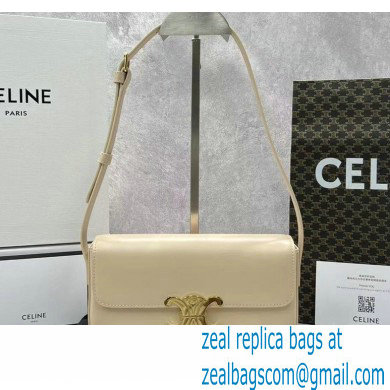 Celine Shoulder Bag Triomphe in shiny calfskin 60373 Nude