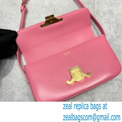 Celine Shoulder Bag Triomphe in shiny calfskin 60373 Pink - Click Image to Close