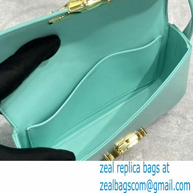 Celine Shoulder Bag Triomphe in shiny calfskin 60373 Turquoise Green