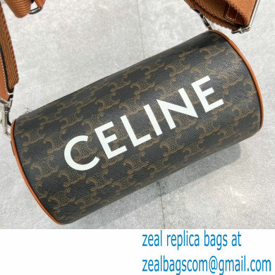 Celine barrel Bag in Triomphe Canvas with Celine Print 60456
