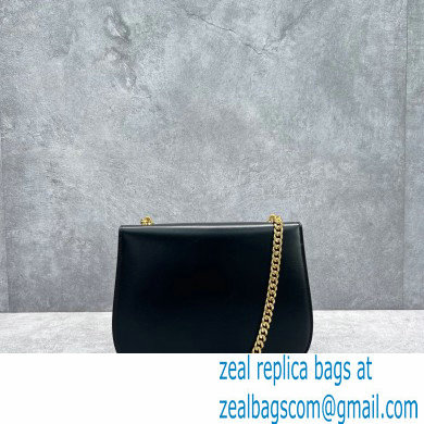 Celine chain besace triomphe bag in shiny calfskin 60285 Black