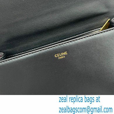 Celine chain besace triomphe bag in shiny calfskin 60285 Black