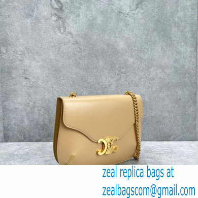 Celine chain besace triomphe bag in shiny calfskin 60285 Nude - Click Image to Close