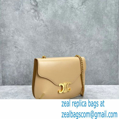 Celine chain besace triomphe bag in shiny calfskin 60285 Nude