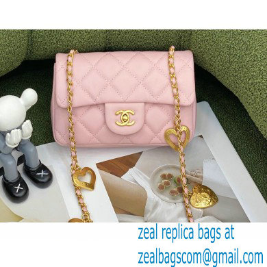 Chanel Mini Flap Bag in Lambskin AS3456 Pink 2022