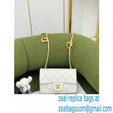 Chanel Mini Flap Bag in Lambskin AS3456 White 2022