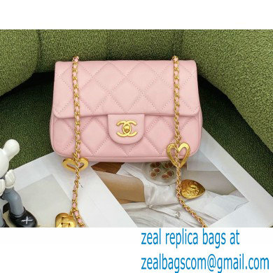 Chanel Mini Flap Bag in Lambskin AS3457 Pink 2022