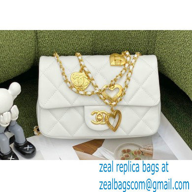 Chanel Mini Flap Bag in Lambskin AS3457 White 2022