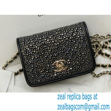 Chanel Strass Clutch with Chain Bag AP2879 Black 2022