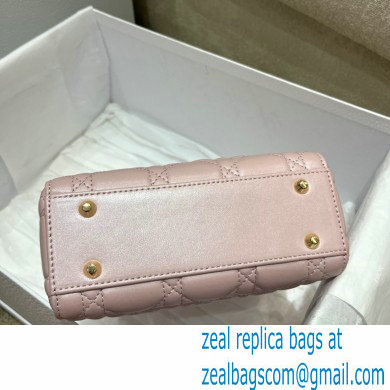 DIOR Mini Lady Dior Bag in Antique Pink Cannage Lambskin 2022 - Click Image to Close