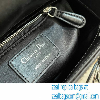 DIOR Mini Lady Dior Bag in Black Strass Cannage Satin 2022 - Click Image to Close