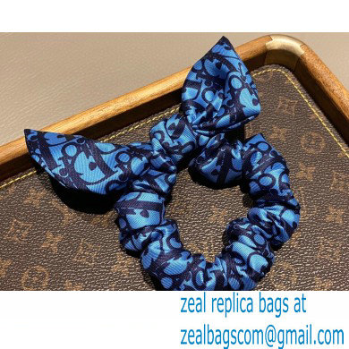 Dior Blue Oblique Scrunchie 01 2022