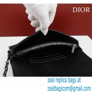 Dior Caro Macrocannage Pouch Black Macrocannage Calfskin with Star Motif - Click Image to Close