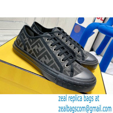 Fendi Domino fabric low-tops Sneakers Black 2022 - Click Image to Close