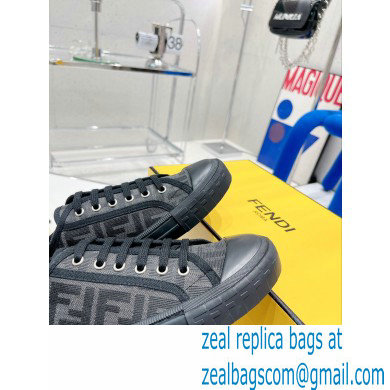 Fendi Domino fabric low-tops Sneakers Black 2022 - Click Image to Close