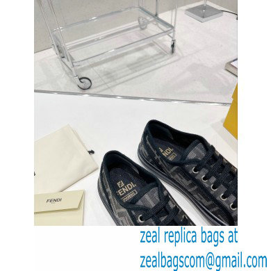 Fendi Domino fabric low-tops Sneakers Black 2022 - Click Image to Close
