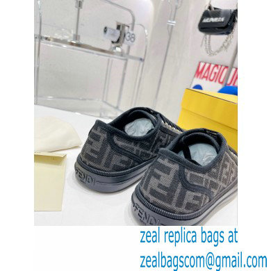 Fendi Domino fabric low-tops Sneakers Black 2022 - Click Image to Close