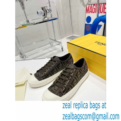 Fendi Domino fabric low-tops Sneakers Brown 2022