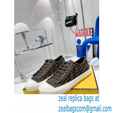 Fendi Domino fabric low-tops Sneakers Brown 2022