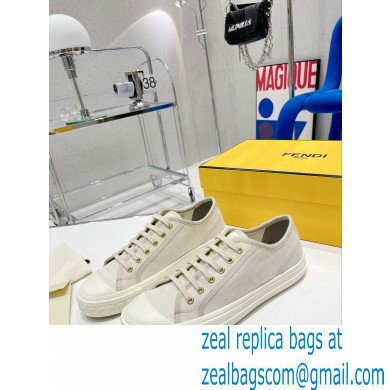 Fendi Domino fabric low-tops Sneakers White 2022 - Click Image to Close