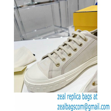 Fendi Domino fabric low-tops Sneakers White 2022 - Click Image to Close