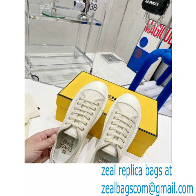 Fendi Domino fabric low-tops Sneakers White 2022