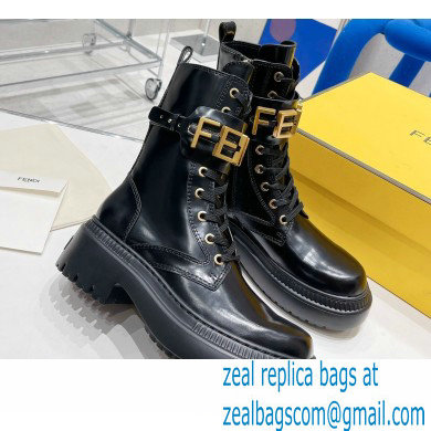 Fendi Fendigraphy leather biker boots 01 2022 - Click Image to Close