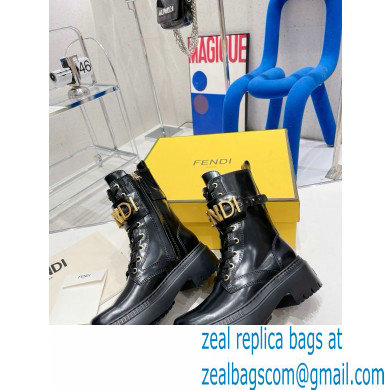 Fendi Fendigraphy leather biker boots 01 2022 - Click Image to Close