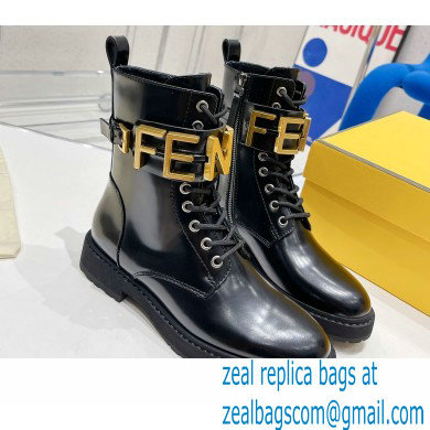 Fendi Fendigraphy leather biker boots 03 2022 - Click Image to Close