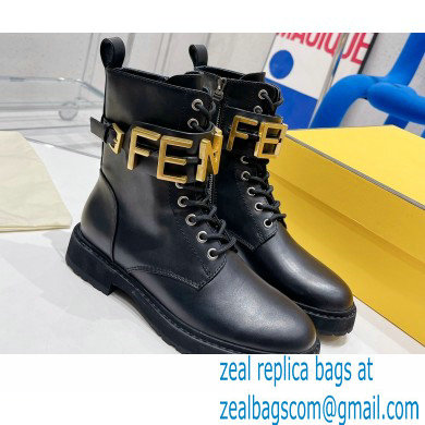 Fendi Fendigraphy leather biker boots 04 2022 - Click Image to Close