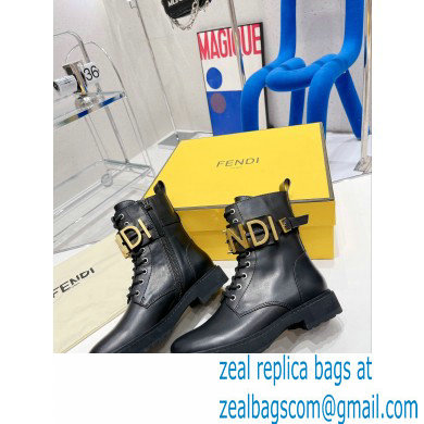 Fendi Fendigraphy leather biker boots 04 2022 - Click Image to Close