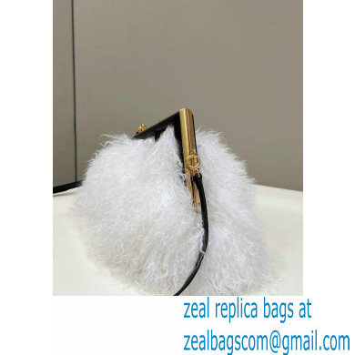 Fendi First Small White mohair wool bag 2022