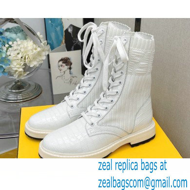 Fendi Heel 3cm Rockoko leather boots with stretch fabric F02