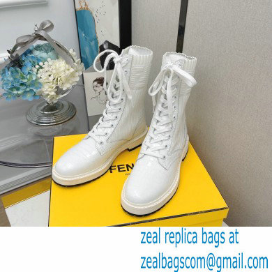 Fendi Heel 3cm Rockoko leather boots with stretch fabric F02