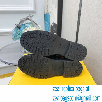 Fendi Heel 3cm Rockoko leather boots with stretch fabric F04