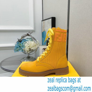 Fendi Heel 3cm Rockoko leather boots with stretch fabric F05