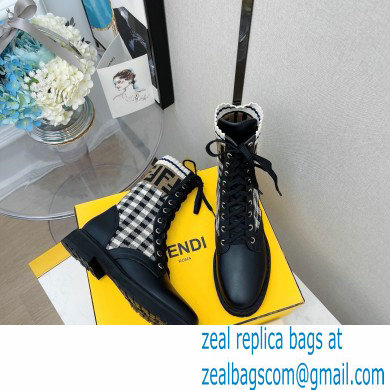 Fendi Heel 3cm Rockoko leather boots with stretch fabric F06 - Click Image to Close