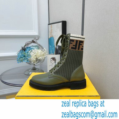 Fendi Heel 3cm Rockoko leather boots with stretch fabric F11 - Click Image to Close