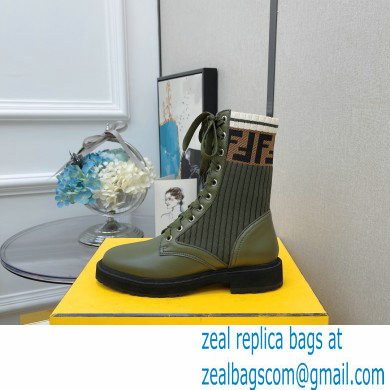 Fendi Heel 3cm Rockoko leather boots with stretch fabric F11