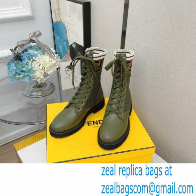 Fendi Heel 3cm Rockoko leather boots with stretch fabric F11