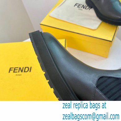 Fendi Heel 3cm Rockoko leather boots with stretch fabric F23 - Click Image to Close