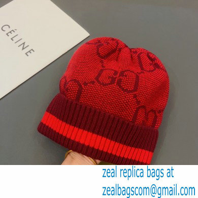 GUCCI GG KNIT HAT RED 2022 - Click Image to Close